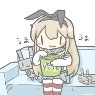 shimakaze and rensouhou-chan (kantai collection) drawn by yuasan