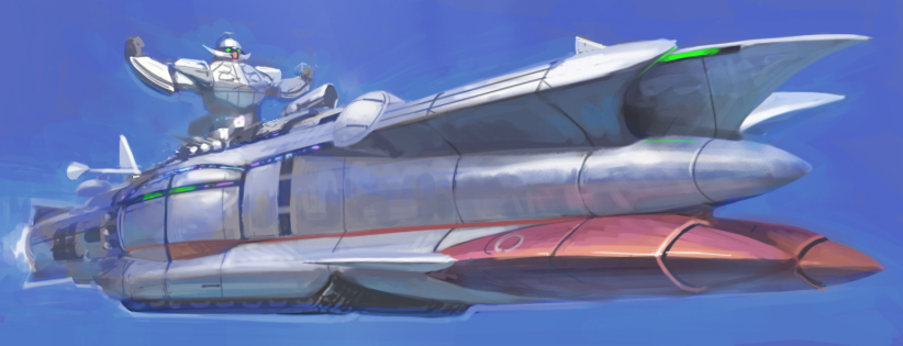 turn a gundam, syd mead, gattai kyokan yamato, and 18th yamato (gundam and 4 more) drawn by fmu