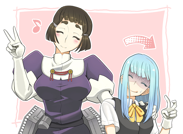 myoukou and hatsukaze (kantai collection) drawn by akaneyu_akiiro