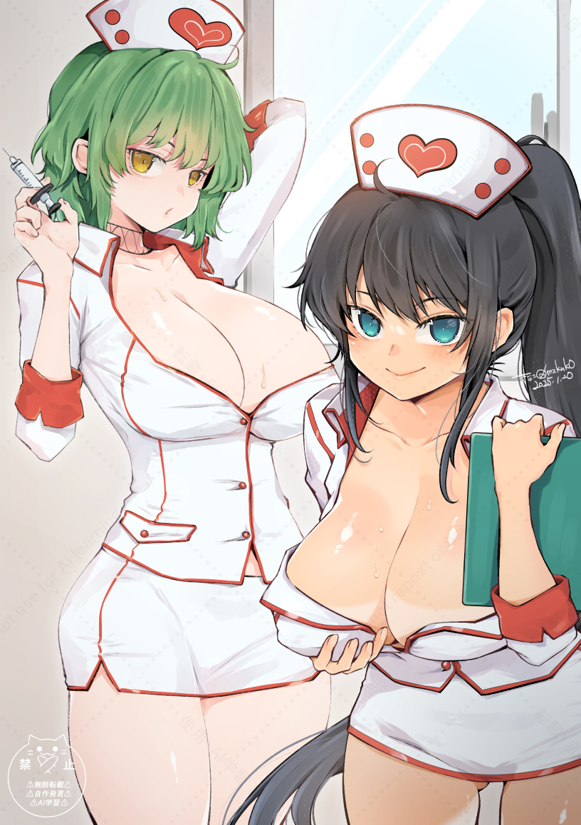 hikage and homura (senran kagura) drawn by kinako_(mzknk0)