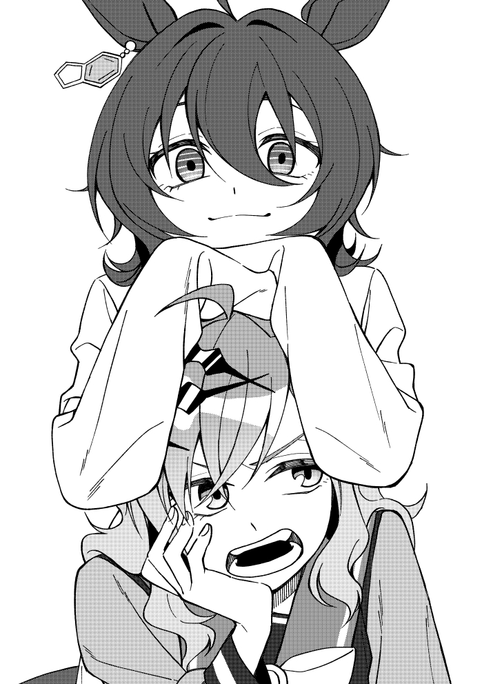 agnes tachyon and jungle pocket (umamusume) drawn by yamawasabi_umai