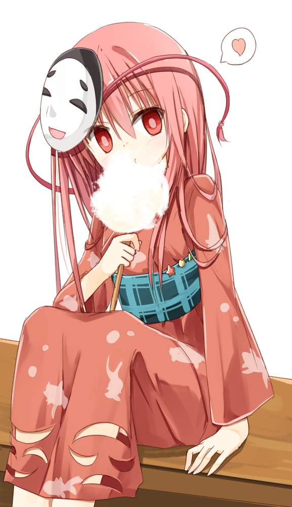 hata no kokoro (touhou) drawn by yuuhagi_(amaretto-no-natsu)