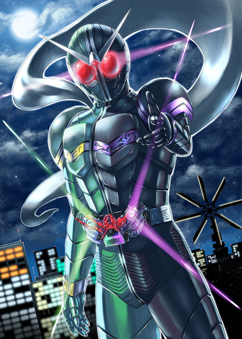 kamen rider double (kamen rider and 1 more) drawn by shingo_(picturepuzzle)