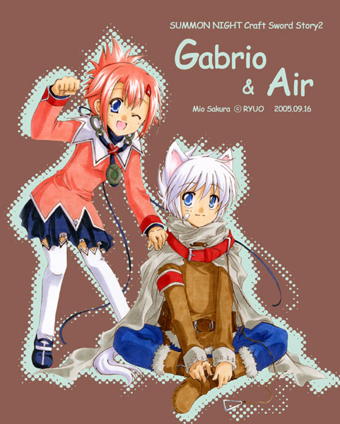 air colthearts and gabrio (summon night and 1 more) drawn by sakura_mio_(vent)
