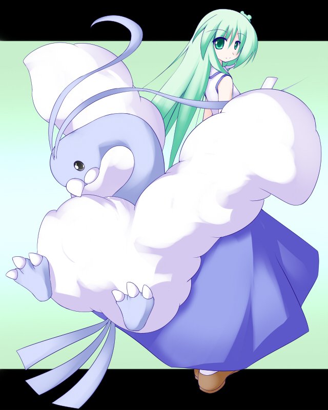 kochiya sanae and altaria (touhou and 1 more) drawn by miyo_(miyomiyo01)