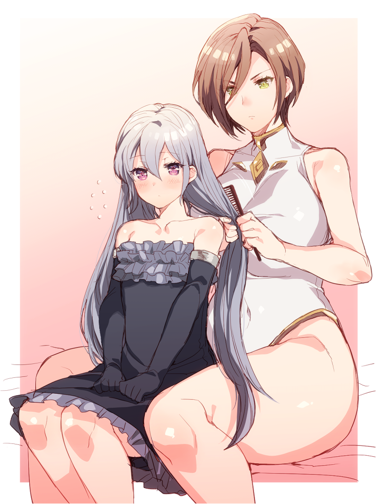 orchis and black knight (granblue fantasy) drawn by eno_yukimi