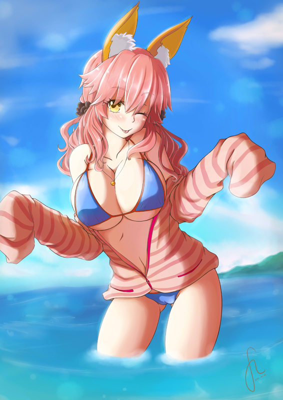 tamamo and tamamo no mae (fate and 3 more) drawn by souryu_1231