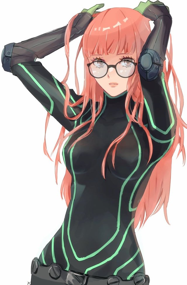 sakura futaba and oracle (persona and 1 more) drawn by nonota_(takerunoheya)