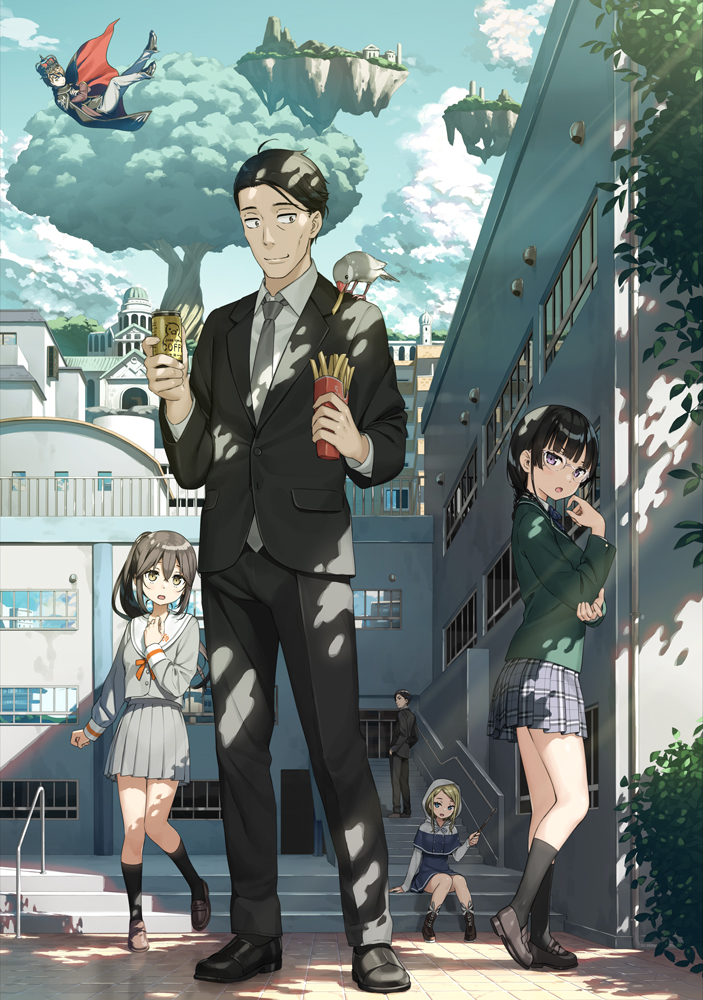 otonari-san, sasaki, hoshizaki, elsa muller, p-chan, and 1 more (sasaki to p-chan) drawn by kantoku