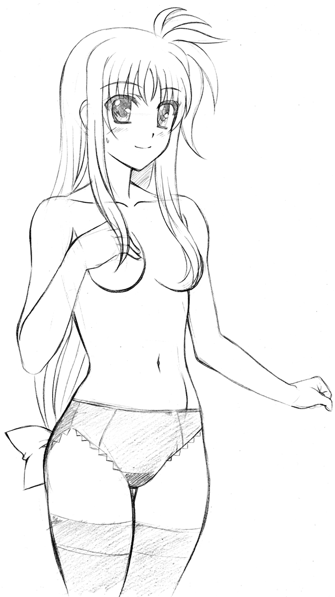 fate testarossa (lyrical nanoha and 1 more) drawn by nigemakuri