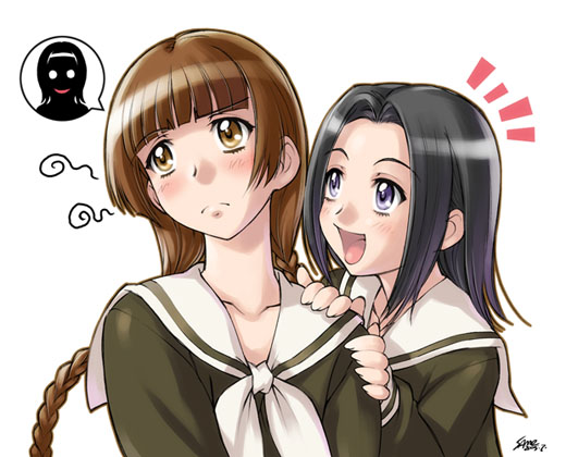 shimazu yoshino and arima nana (maria-sama ga miteru) drawn by sameha_ikuya