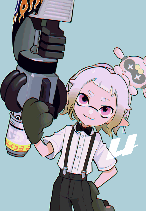 inkling player character, inkling girl, pearl, and pearl drone (splatoon and 2 more) drawn by imaikuy0