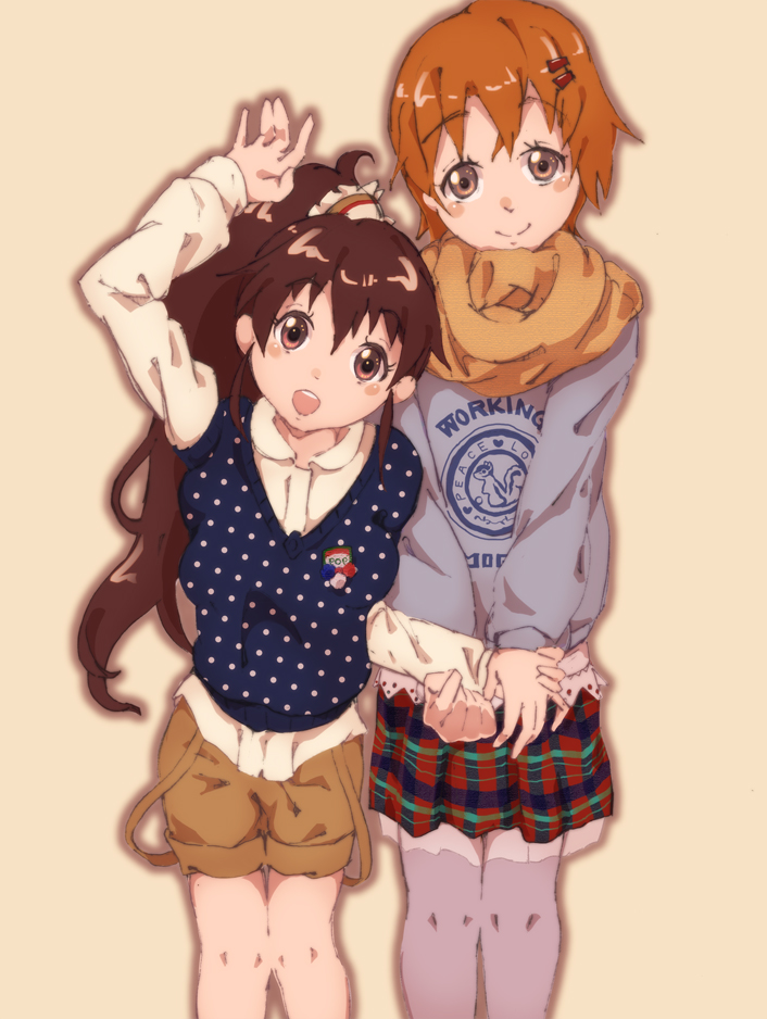 taneshima popura and inami mahiru (working!!) drawn by touyu
