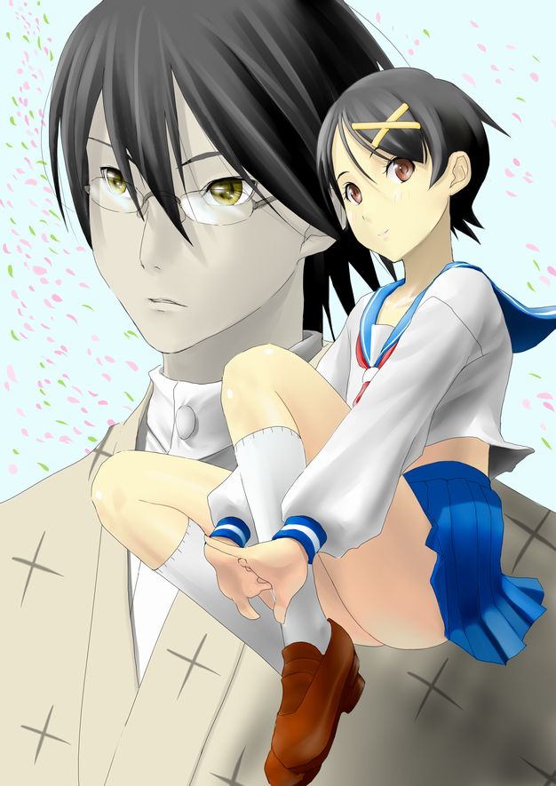 itoshiki nozomu and fuura kafuka (sayonara zetsubou sensei) drawn by mak