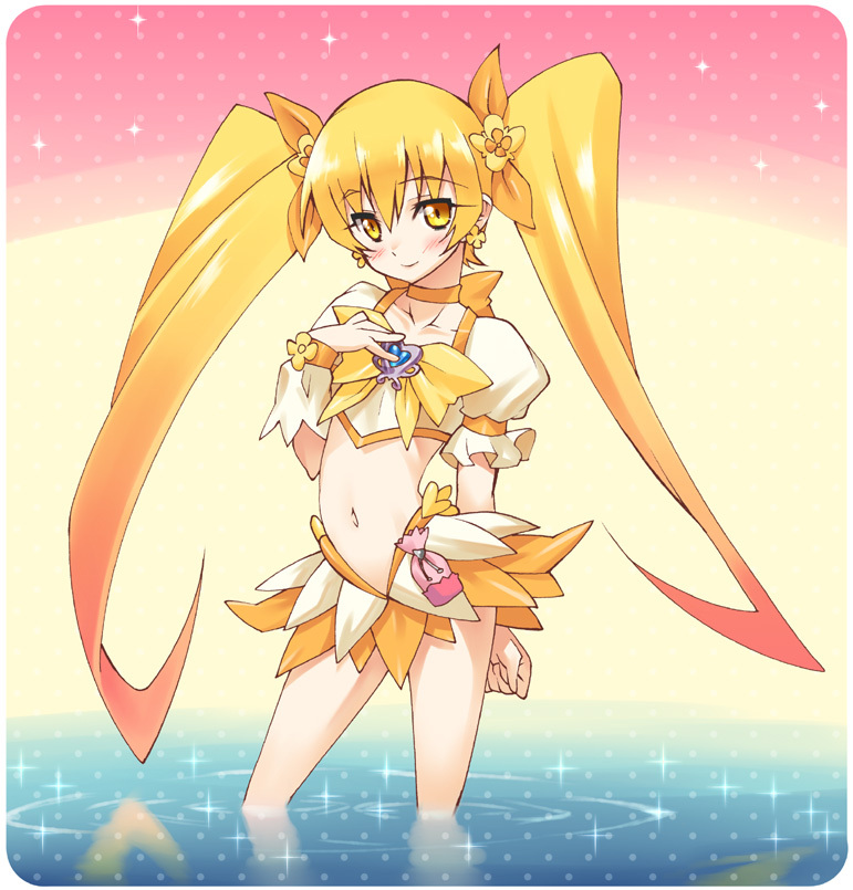 myoudouin itsuki and cure sunshine (precure and 1 more) drawn by shinozuka_atsuto