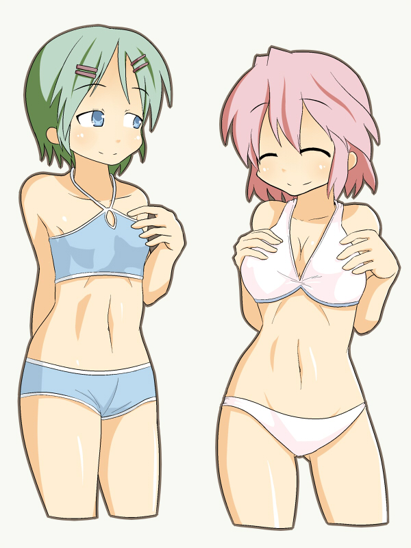 takara yukari and iwasaki honoka (lucky star) drawn by shing_(sorairo_factory)