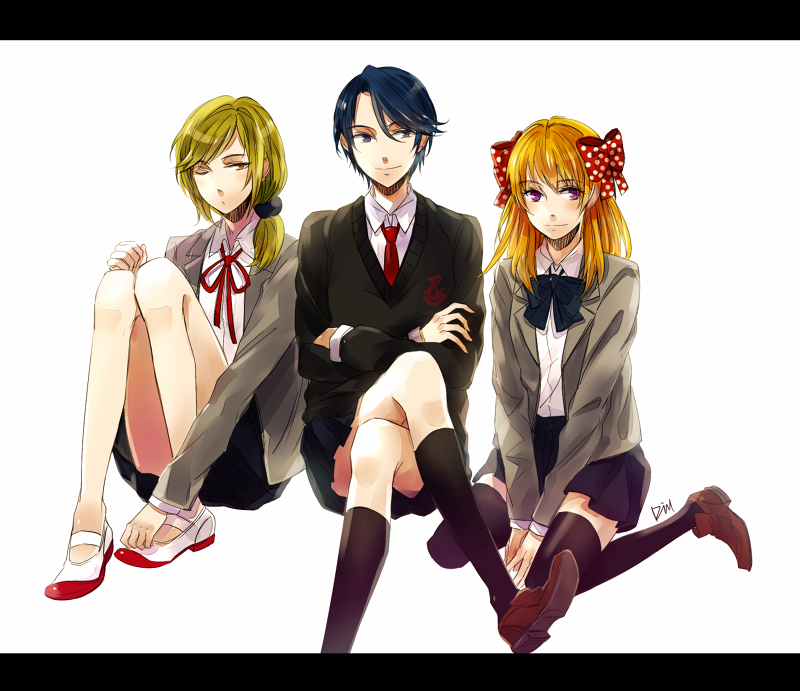 sakura chiyo, kashima yuu, and seo yuzuki (gekkan shoujo nozaki-kun) drawn by dill_(chendill0421)