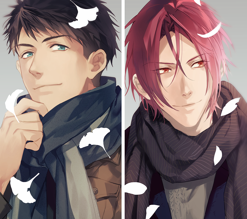 matsuoka rin and yamazaki sousuke (free!) drawn by okii_(oh_ki_ik)