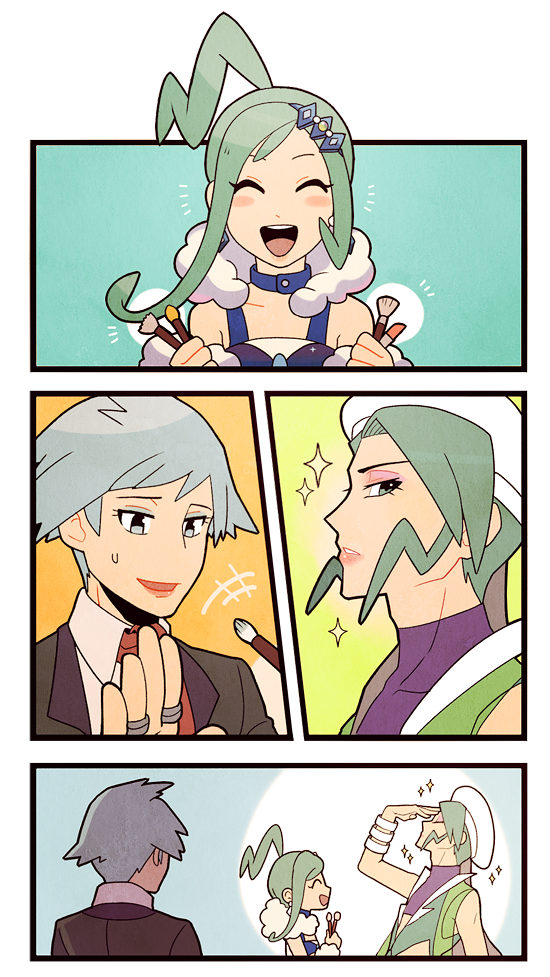 brendan, steven stone, and lisia (pokemon and 1 more) drawn by jaho