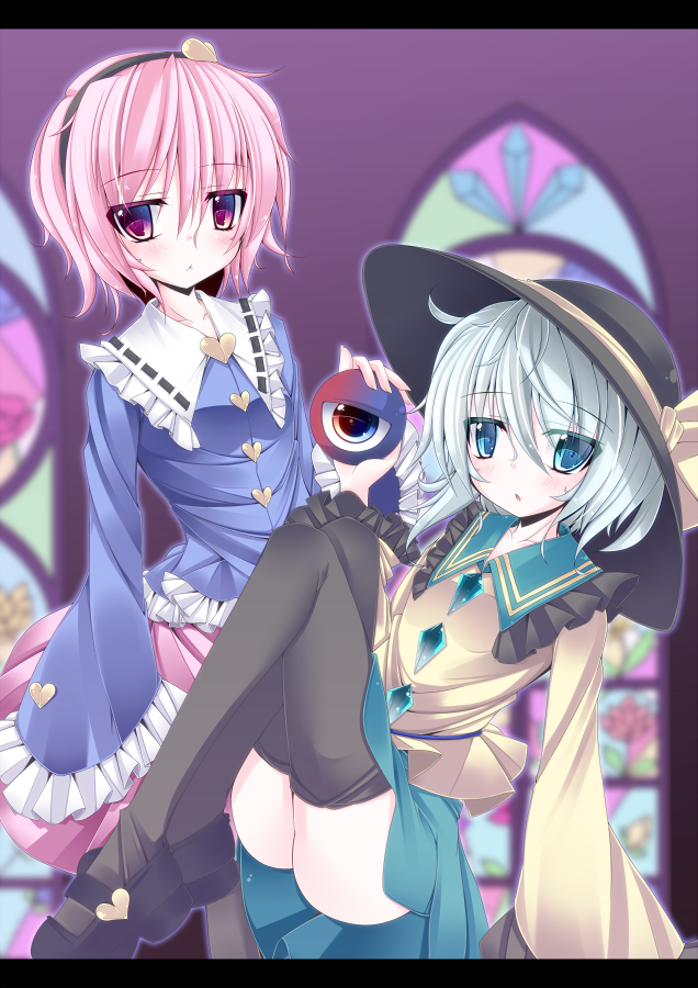 komeiji koishi and komeiji satori (touhou) drawn by futase_hijiri