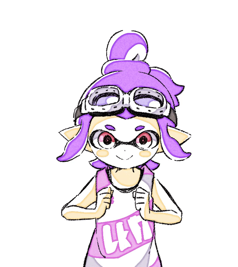 inkling player character and inkling girl (splatoon and 1 more) drawn by sen_squid