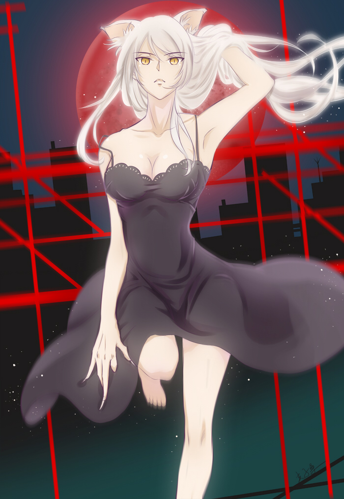 hanekawa tsubasa and black hanekawa (monogatari and 1 more) drawn by jiazisang