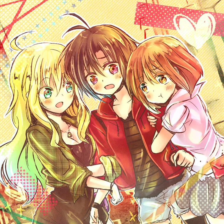 hoshii miki, kikuchi makoto, and hagiwara yukiho (idolmaster) drawn by shuu_(pe-po)