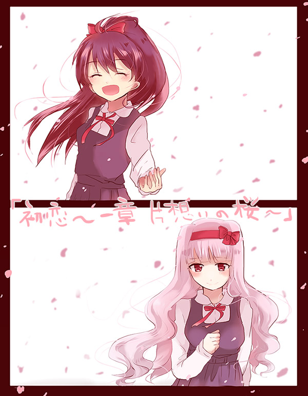 shijou takane and ganaha hibiki (idolmaster) drawn by mmyk81