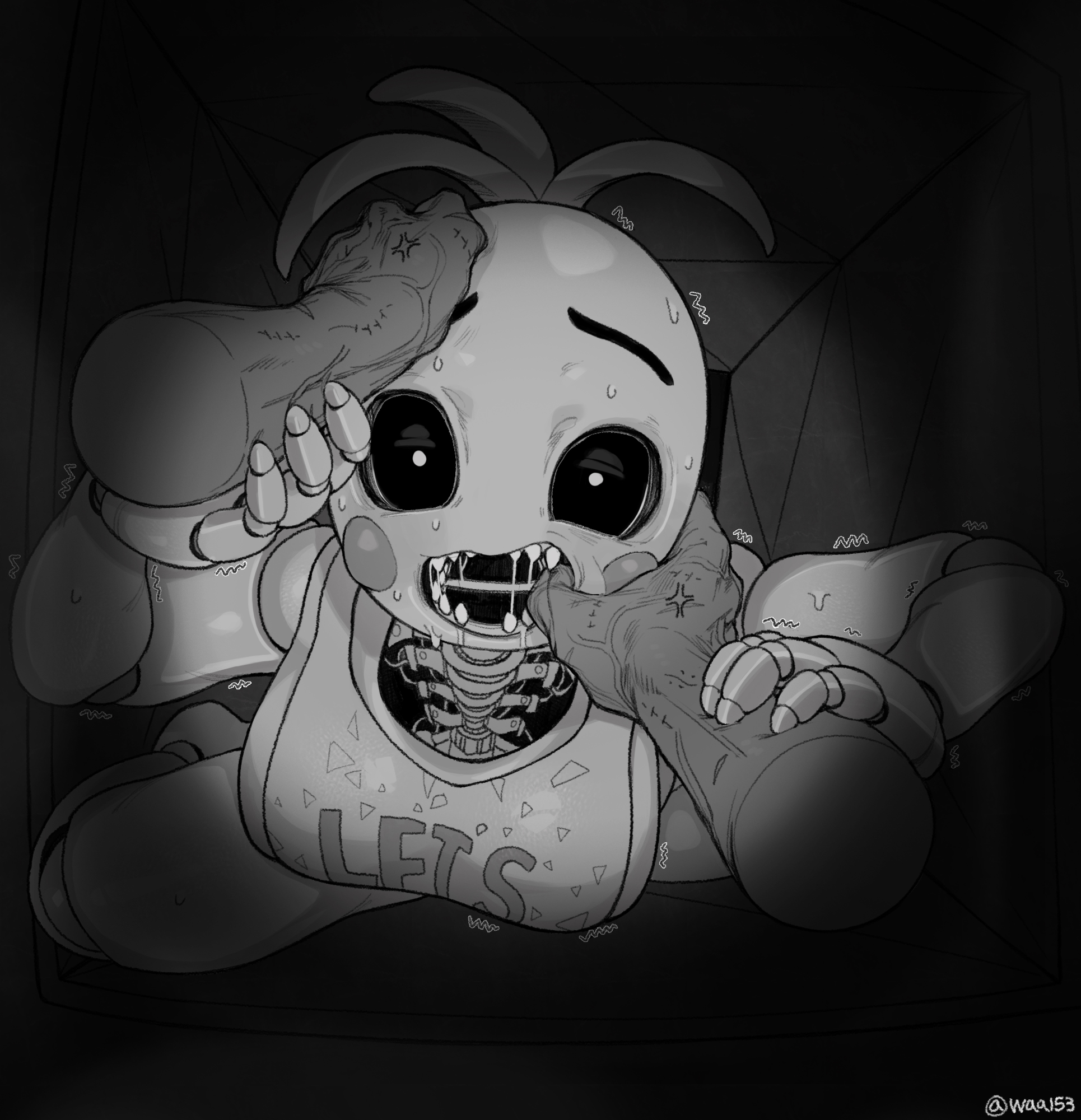 chica and toy chica (five nights at freddy's and 1 more) drawn by waa153 |  Danbooru