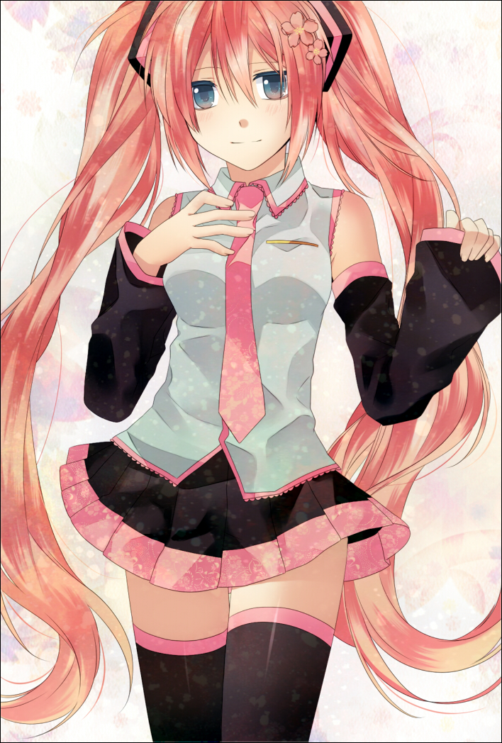 hatsune miku and sakura miku (vocaloid) drawn by bshi_edayo
