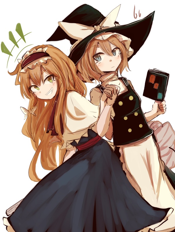 kirisame marisa and alice margatroid (touhou) drawn by necro_(nekurodayo)