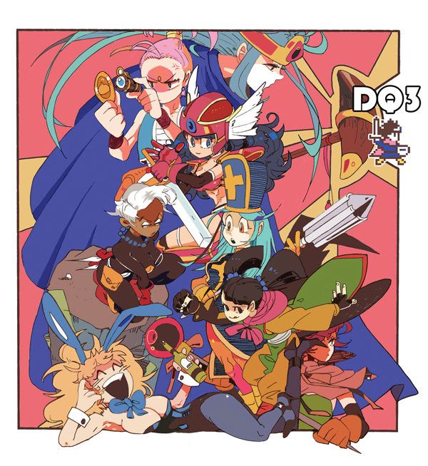 warrior, sage, priest, mage, gadabout, and 2 more (dragon quest and 1 more) drawn by r_(random)