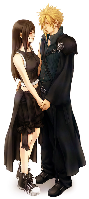 tifa lockhart, cloud strife, and fenrir (final fantasy and 2 more)