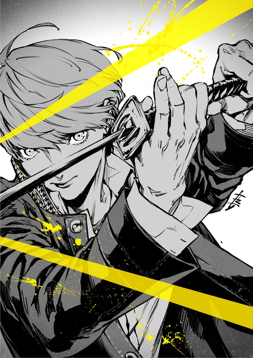 narukami yu (persona and 1 more) drawn by saitou_rokuro