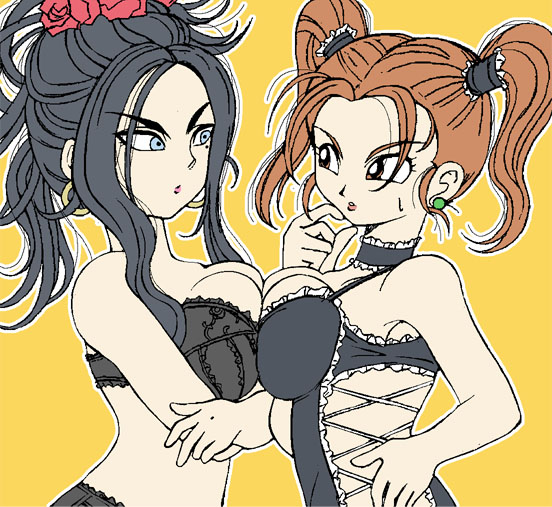 jessica albert and deborah (dragon quest and 2 more) drawn by amedama_akihito