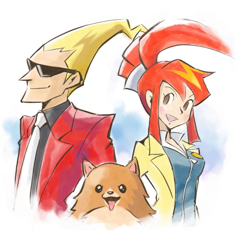 sissel, lynne, and missile (ghost trick) drawn by shirokichi
