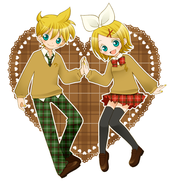 kagamine rin and kagamine len (vocaloid) drawn by hiyo_(hiyococco)