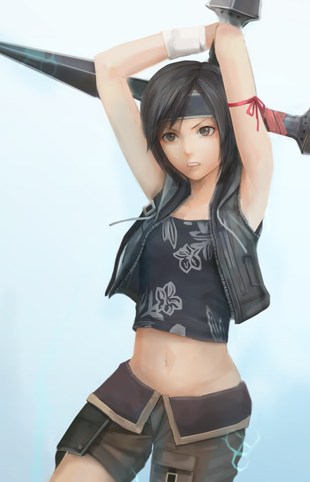 yuffie kisaragi (final fantasy and 2 more) drawn by miche