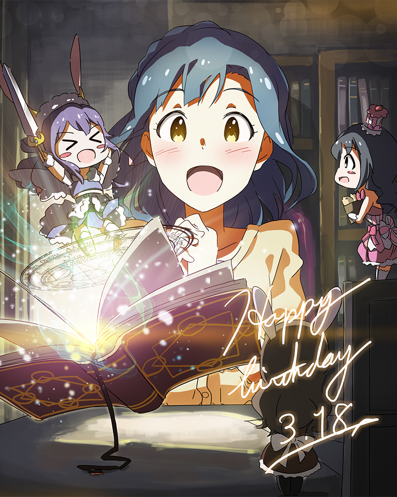 kitazawa shiho, nanao yuriko, mochizuki anna, and takayama sayoko (idolmaster and 1 more) drawn by narumi_nanami