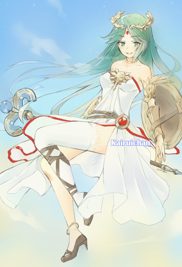 palutena (kid icarus and 1 more) drawn by anna_lee