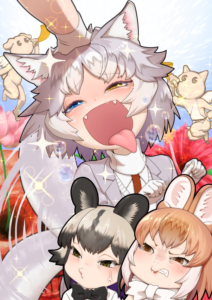dhole, african wild dog, and dog (kemono friends and 1 more) drawn by burikarun