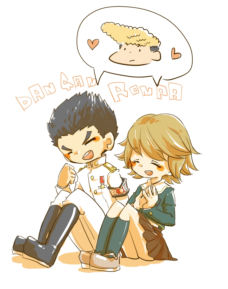 fujisaki chihiro, ishimaru kiyotaka, and owada mondo (danganronpa and 1 more) drawn by amazake_(02045103)