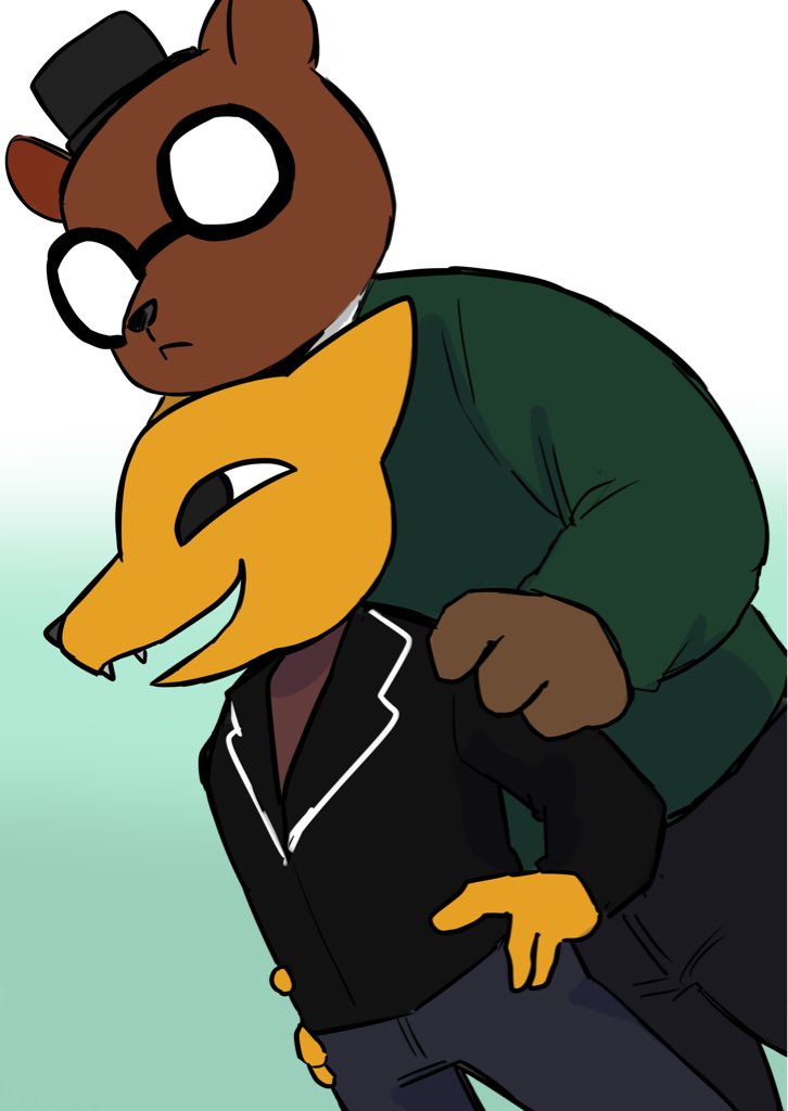 gregg lee and angus delaney (night in the woods) drawn by mimizuku_kemo