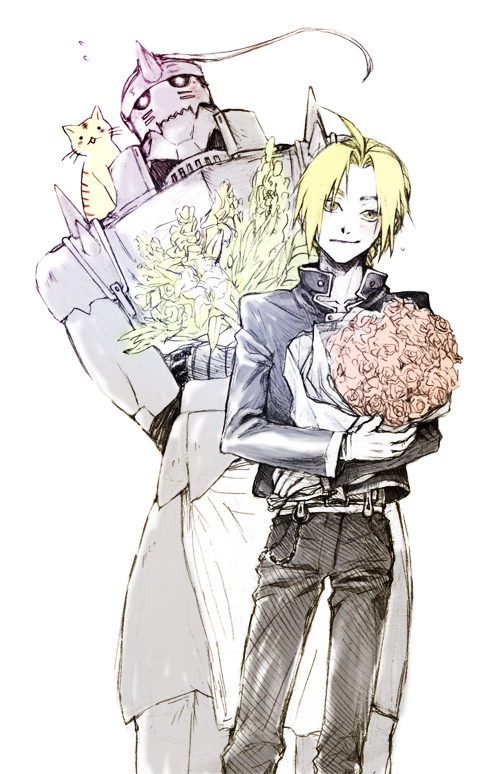 edward elric and alphonse elric (fullmetal alchemist) drawn by ana_(anarock)