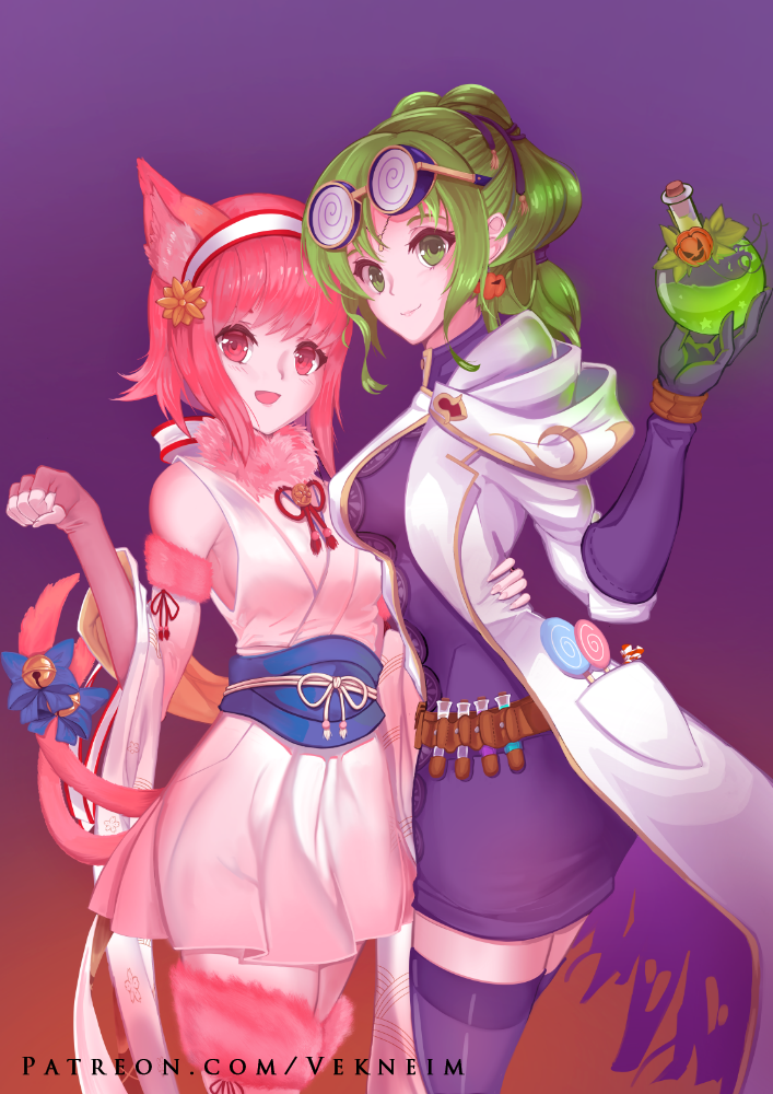 sakura and l'arachel (fire emblem and 3 more) drawn by vekneim