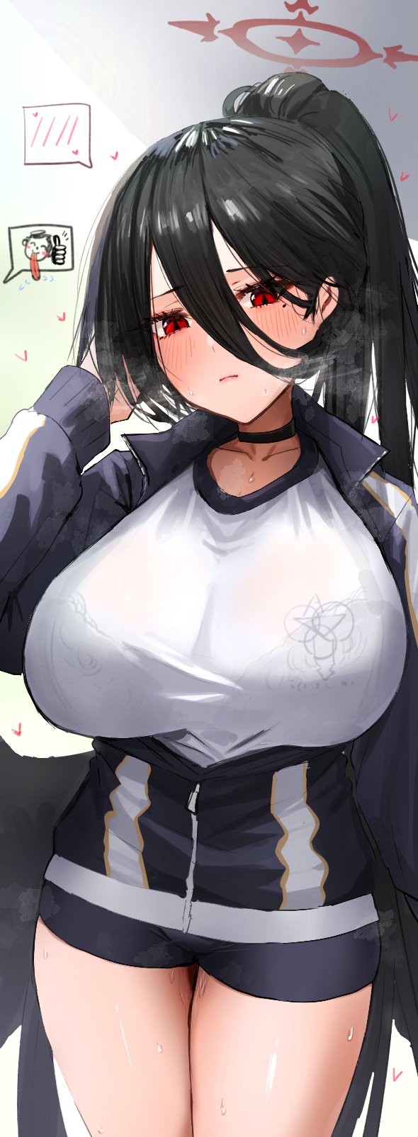 sensei, doodle sensei, and hasumi (blue archive) drawn by horn/wood