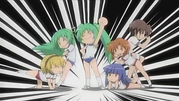 furude rika, ryuuguu rena, houjou satoko, sonozaki mion, sonozaki shion, and 1 more (higurashi no naku koro ni)
