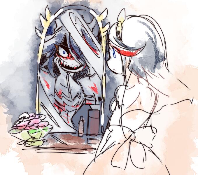 matoi ryuuko and junketsu (kill la kill) drawn by takatsuki_nato