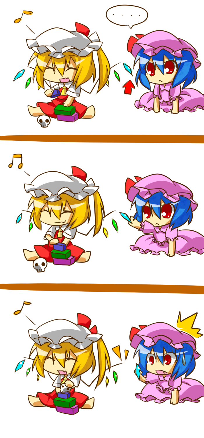 remilia scarlet and flandre scarlet (touhou) drawn by eiri_(eirri)