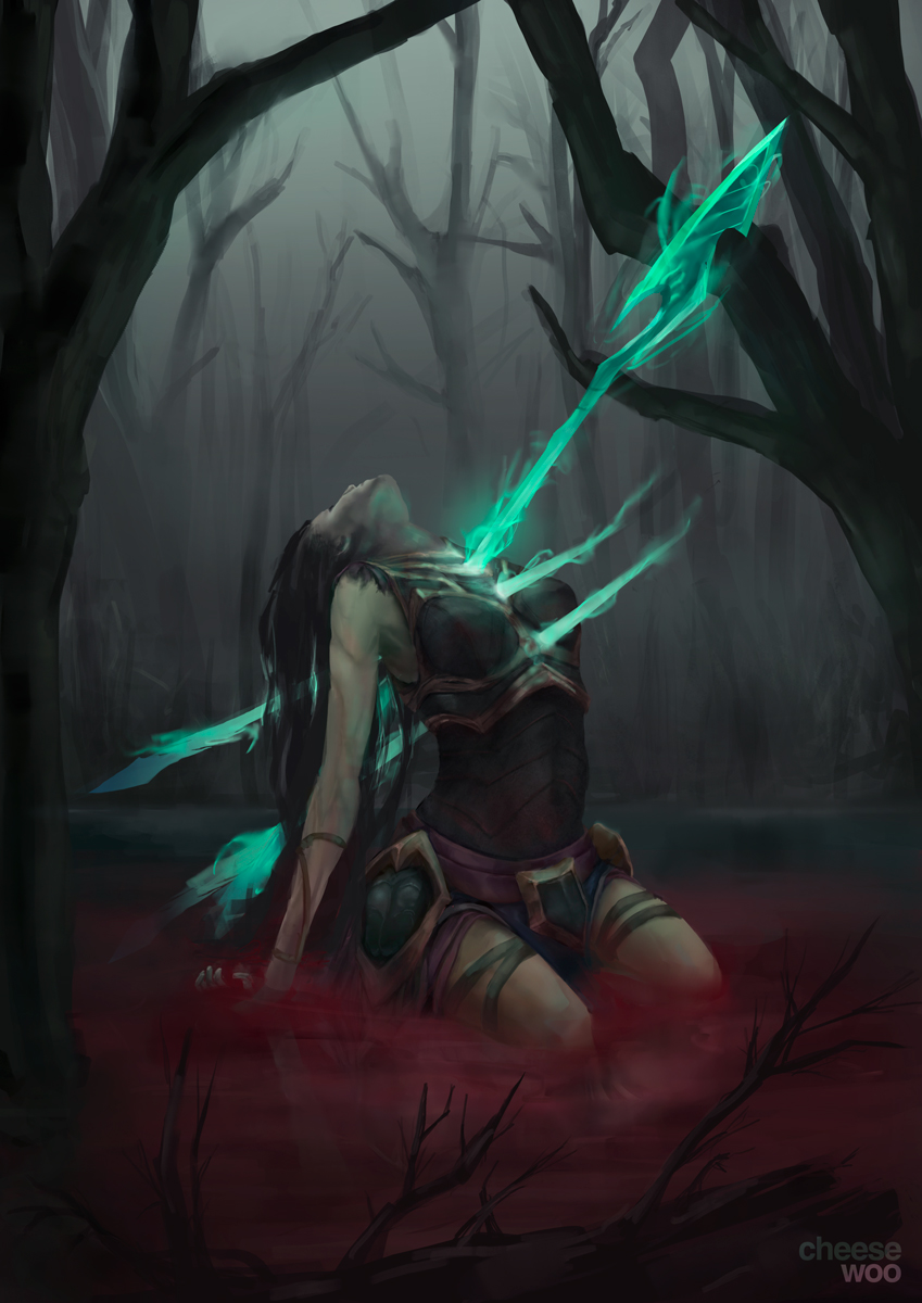 kalista (league of legends) drawn by cheesewoo